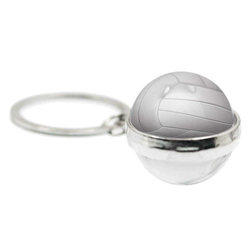 Wholesale Alloy Tennis Glass Ball Keychain